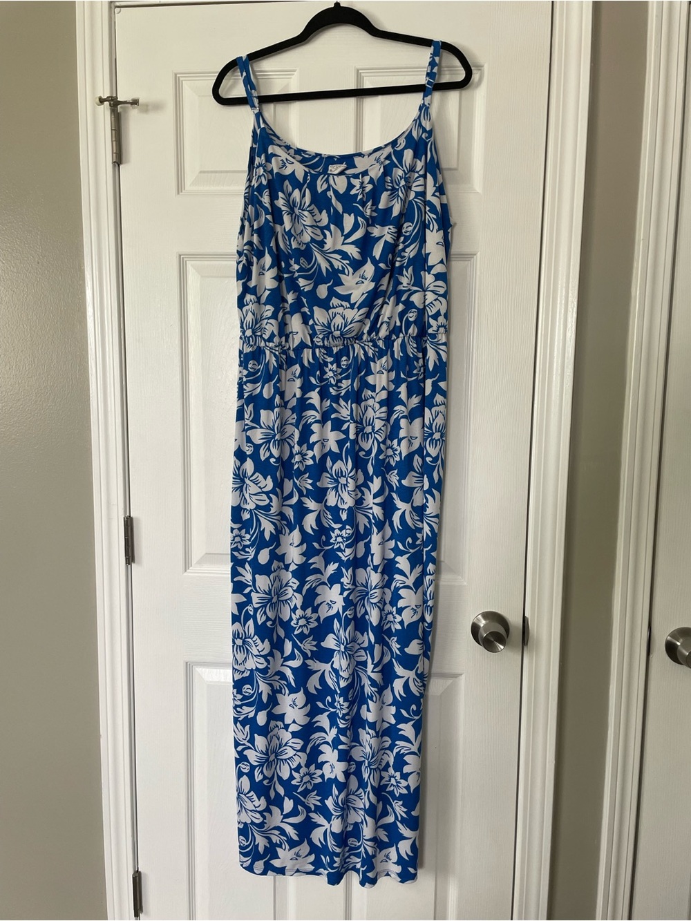 NAIF Blue and White Floral Maxi Dress